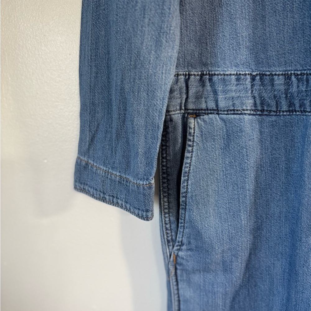Levi’s Denim Jumpsuit Size Small Zippered and Snap Front Closure Long Sleeve - Picture 6 of 12